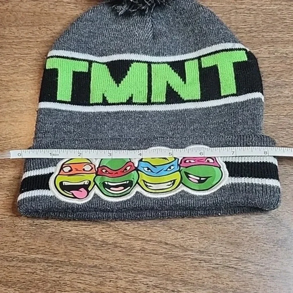 Boys Nickelodeon Teenage Mutant‎ Ninja Turtle Beanie W/ Pom Pom, Grey